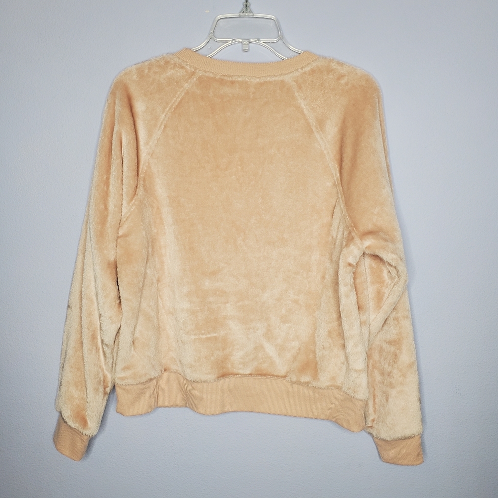 Arizona Blush Pink Fuzzy Crewneck Sweatshirt - Picture 3 of 7